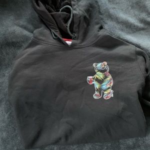 riot society black tropical bear hoodie